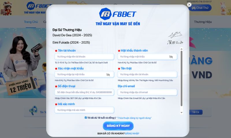 Hướng dẫn đăng ký F8BET cụ thể